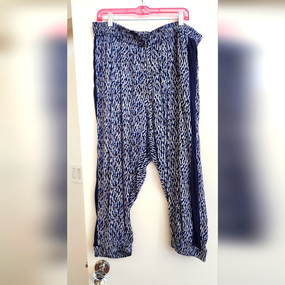 Porridge Clothing Blue Patterned Joggers Size 2x